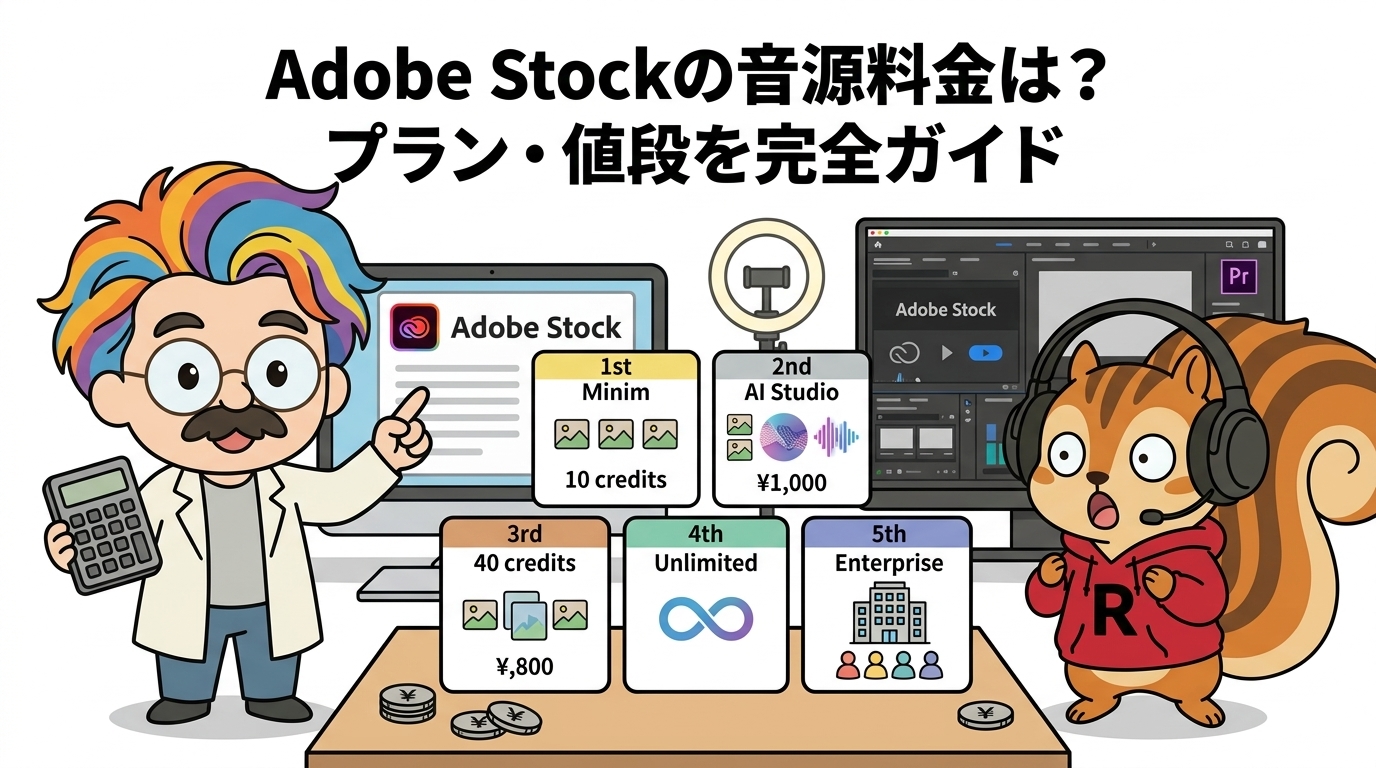Adobe Stockの音源料金は？プラン・値段とクレジット制の仕組み