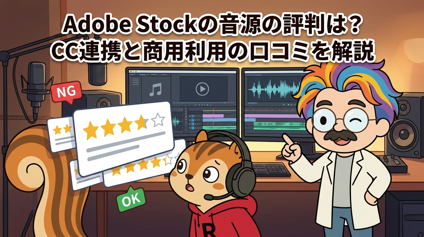 Adobe Stockの音源の評判は?CC連携と商用利用の口コミを解説