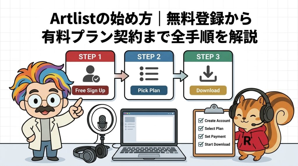 Artlistの始め方無料登録から有料プラン契約まで全手順を解説