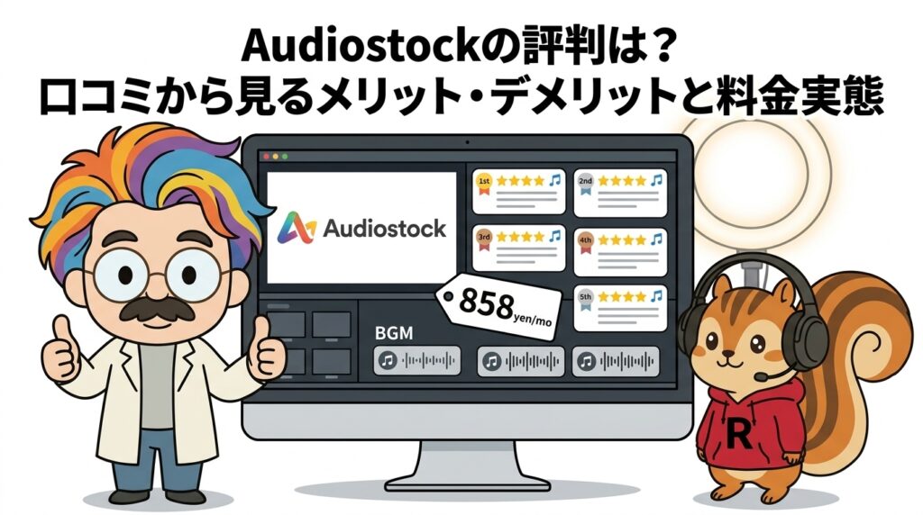 Audiostockの評判は?口コミから見るメリット・デメリットと料金実態