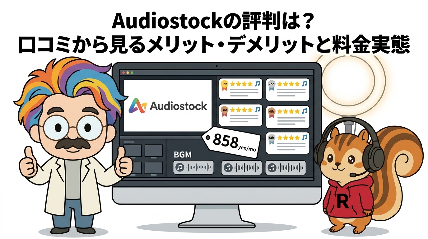 Audiostockの評判は？口コミから見るメリット・デメリットと料金実態