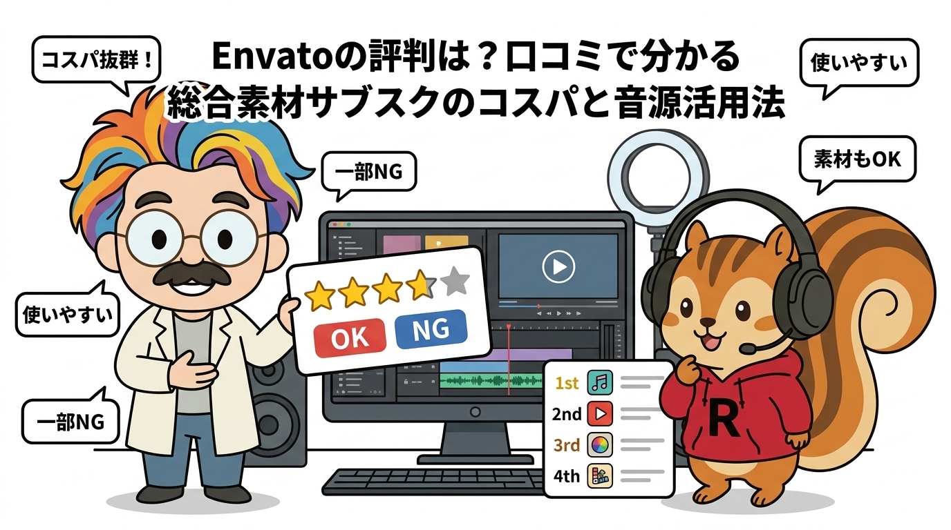 Envatoの評判は？口コミで分かる総合素材サブスクのコスパと音源活用法