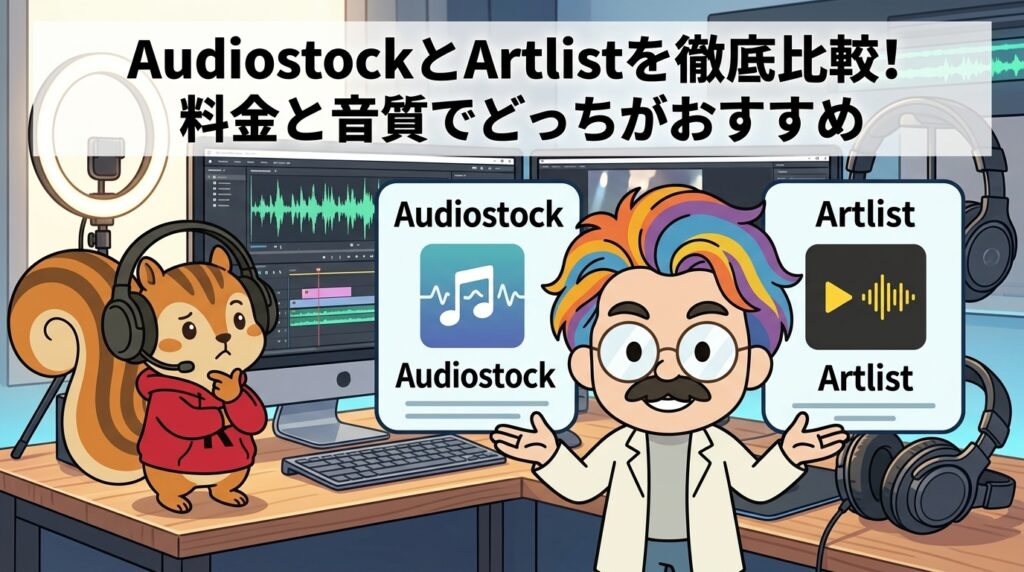 AudiostockとArtlistを徹底比較!料金と音質でどっちがおすすめ