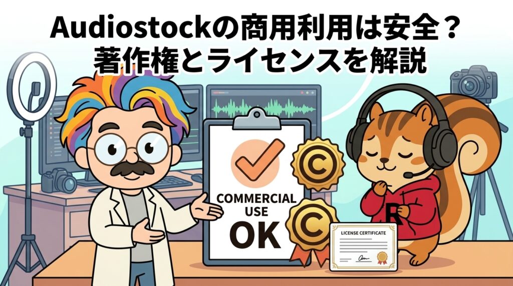 Audiostockの商用利用は安全？著作権とライセンスを解説
