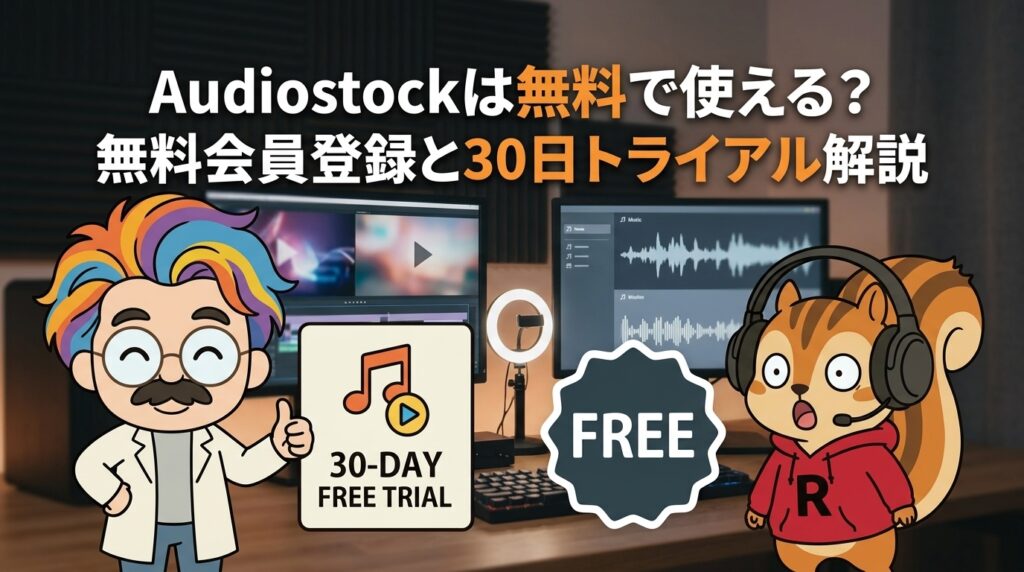 Audiostockは無料で使える？無料会員登録と30日トライアル解説