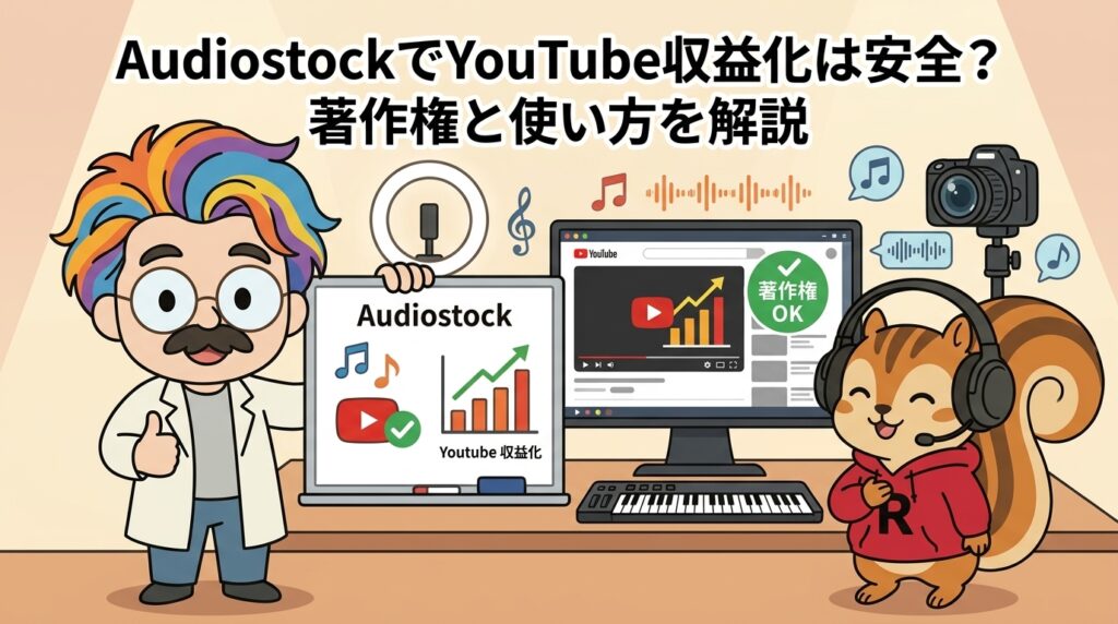 AudiostockでYouTube収益化は安全？著作権と使い方を解説
