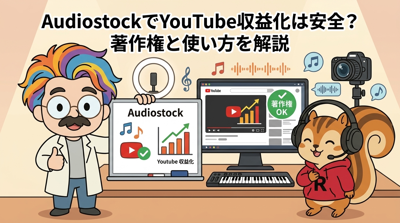 AudiostockのYouTube収益化は安全？止まる6ケースと対処法