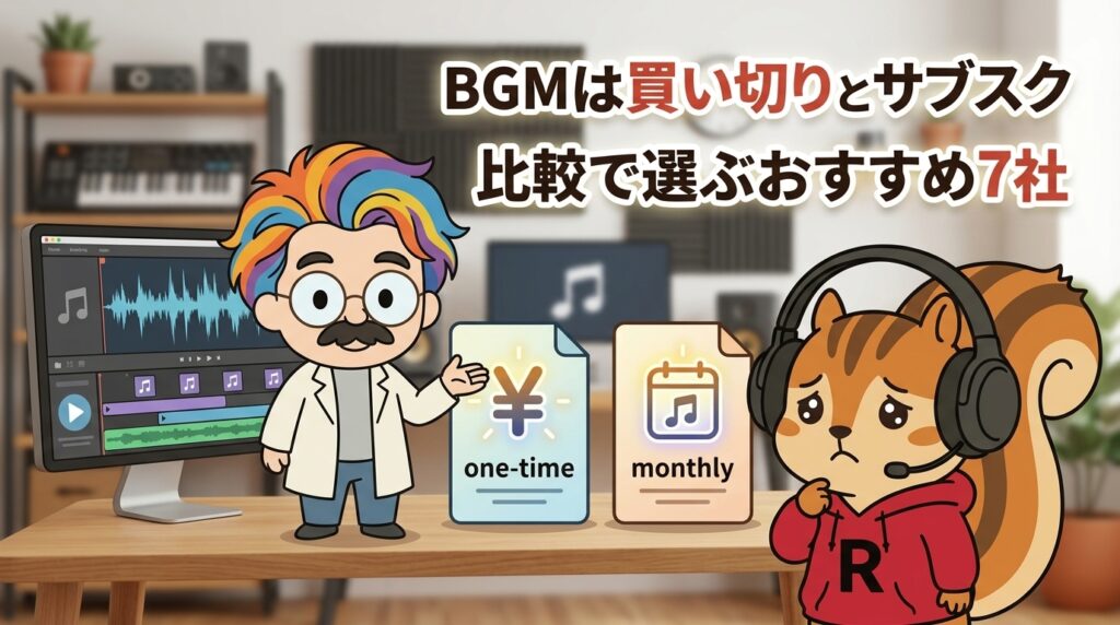 BGMは買い切りとサブスクどっち?比較で選ぶおすすめ7社