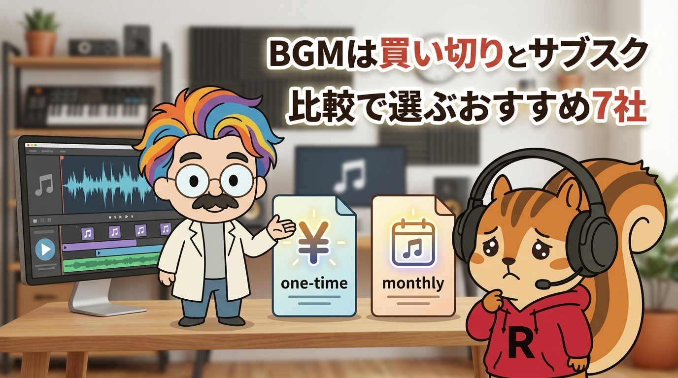 BGMは買い切りとサブスクどっち？比較で選ぶおすすめ7社
