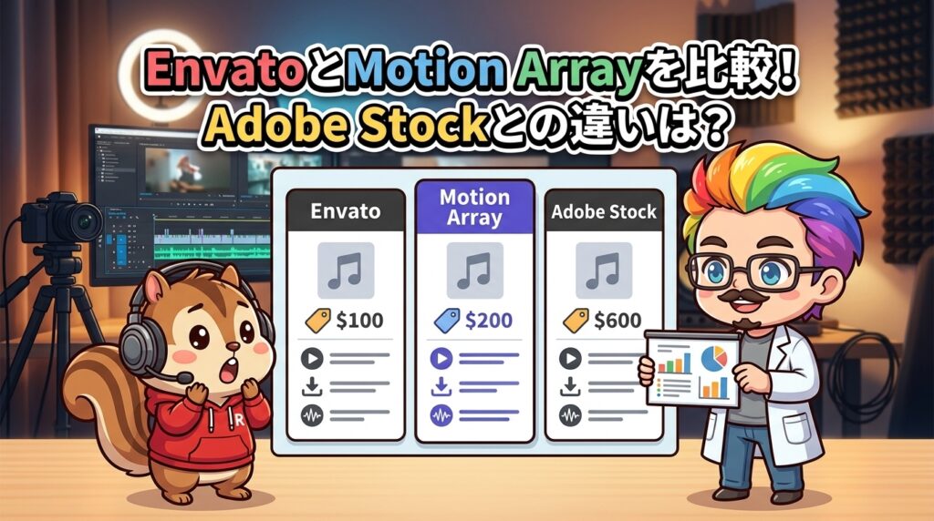 EnvatoとMotion Arrayを比較！Adobe Stockとの違いは？