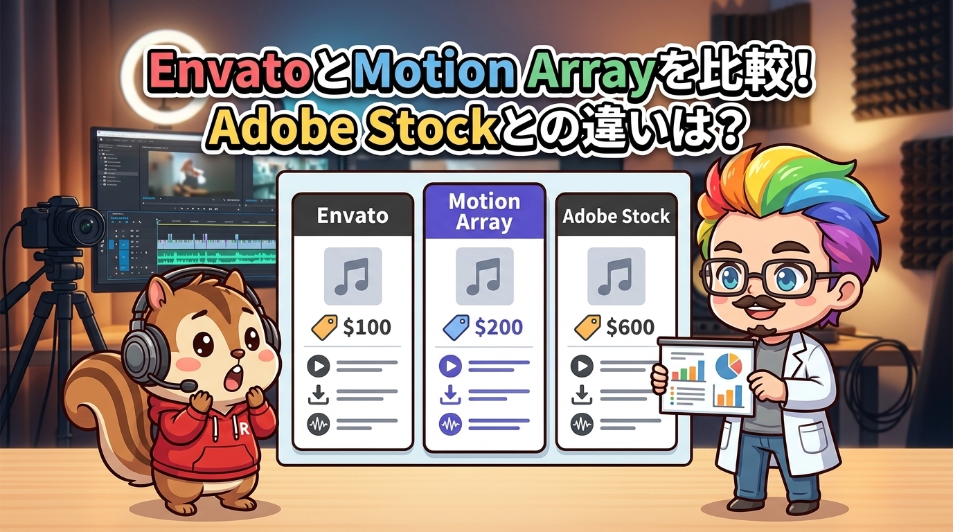 EnvatoとMotion Arrayを比較！Adobe Stockとの違いは？