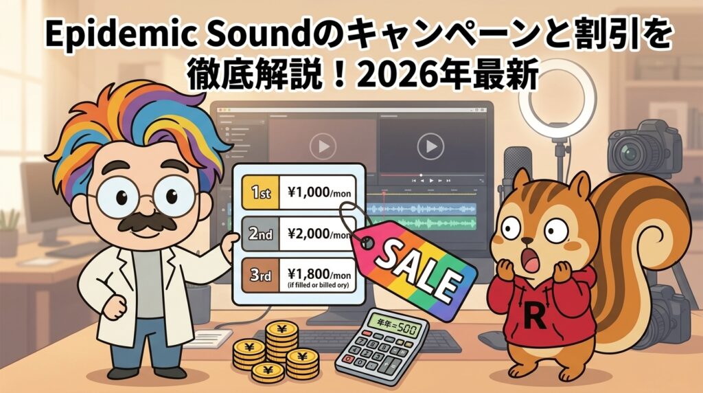 Epidemic Soundのキャンペーンと割引を徹底解説！2026年最新
