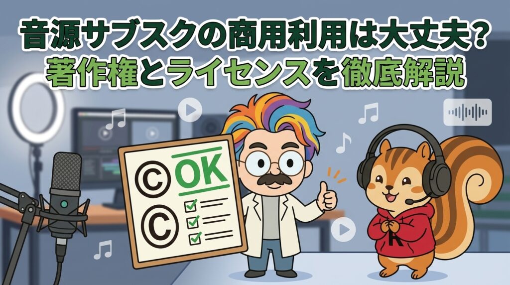 音源サブスクの商用利用は大丈夫？著作権とライセンスを徹底解説