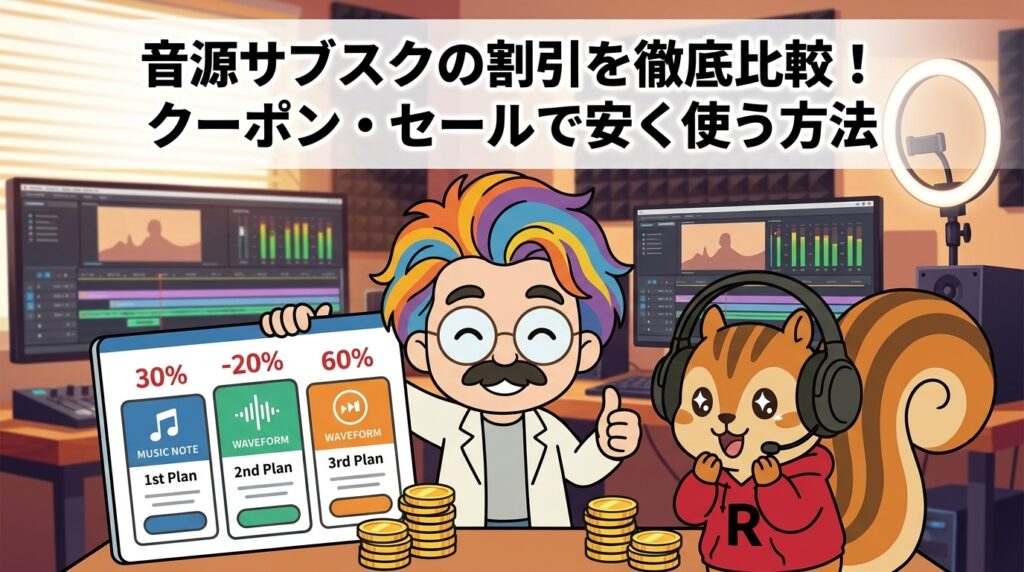 音源サブスクの割引を徹底比較！クーポン・セールで安く使う方法