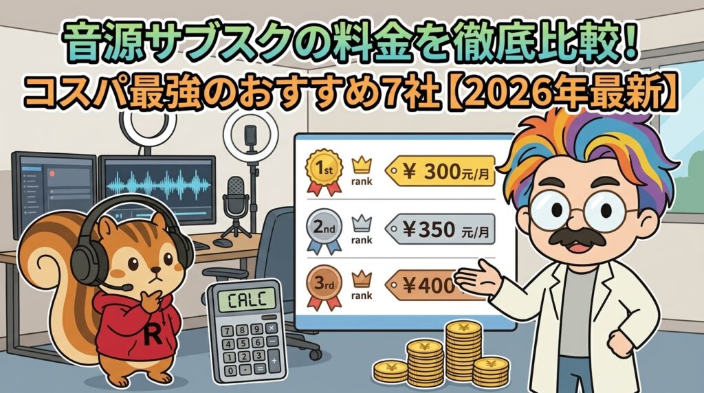 音源サブスクの料金を徹底比較!コスパ最強のおすすめ7社【2026年最新】
