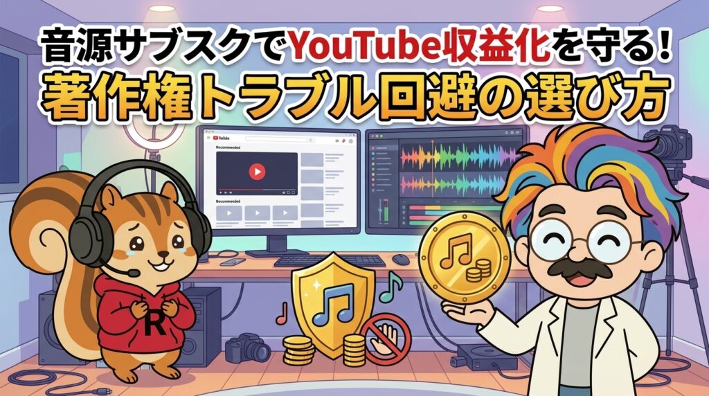 音源サブスクでYouTube収益化を守る！著作権トラブル回避の選び方