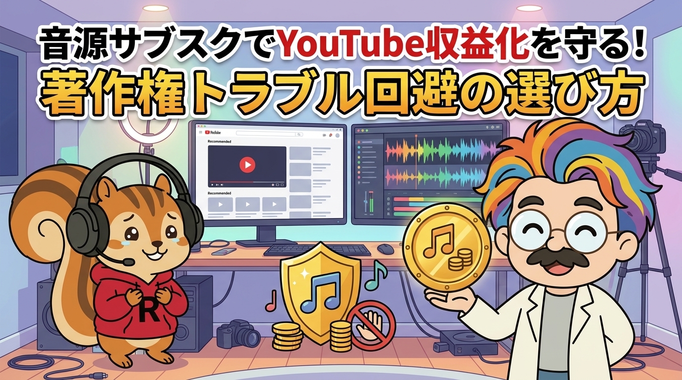 音源サブスクでYouTube収益化を守る！著作権トラブル回避の選び方
