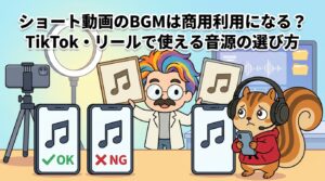 ショート動画のBGMは商用利用になる？TikTok・リールで使える音源の選び方