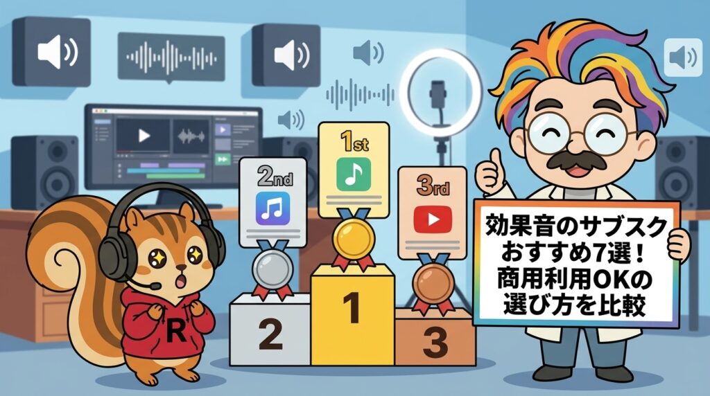 効果音のサブスクおすすめ7選!商用利用OKの選び方を比較
