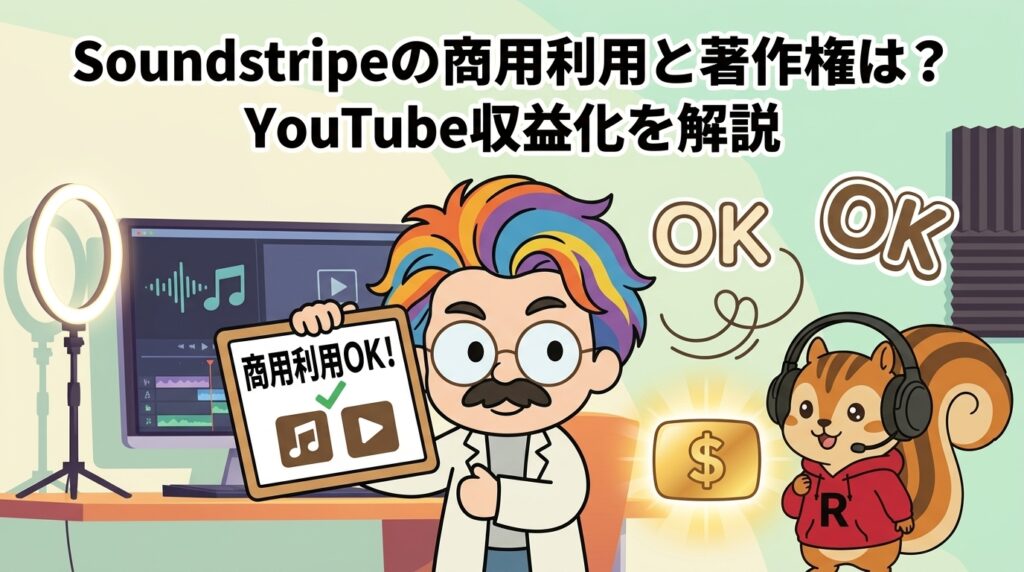Soundstripeの商用利用と著作権は？YouTube収益化を解説