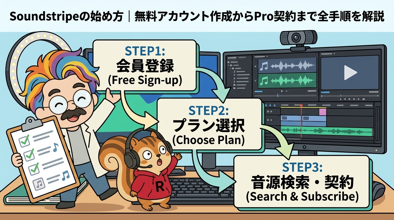 Soundstripeの始め方｜無料アカウント作成からPro契約まで全手順を解説