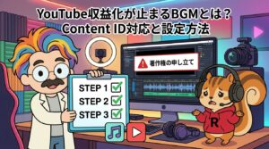 YouTube収益化が止まるBGMとは？Content ID対応と設定方法