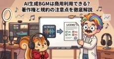 AI生成BGMは商用利用できる？著作権と規約の注意点を徹底解説