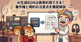AI生成BGMは商用利用できる？著作権と規約の注意点を徹底解説