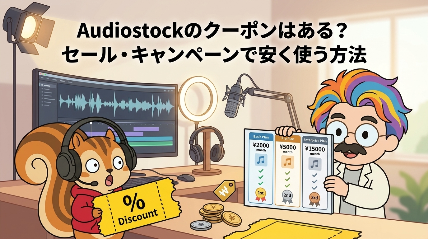 Audiostockのクーポンはある？セール・キャンペーンで安く使う方法