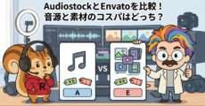 AudiostockとEnvatoを比較！音源と素材のコスパはどっち？