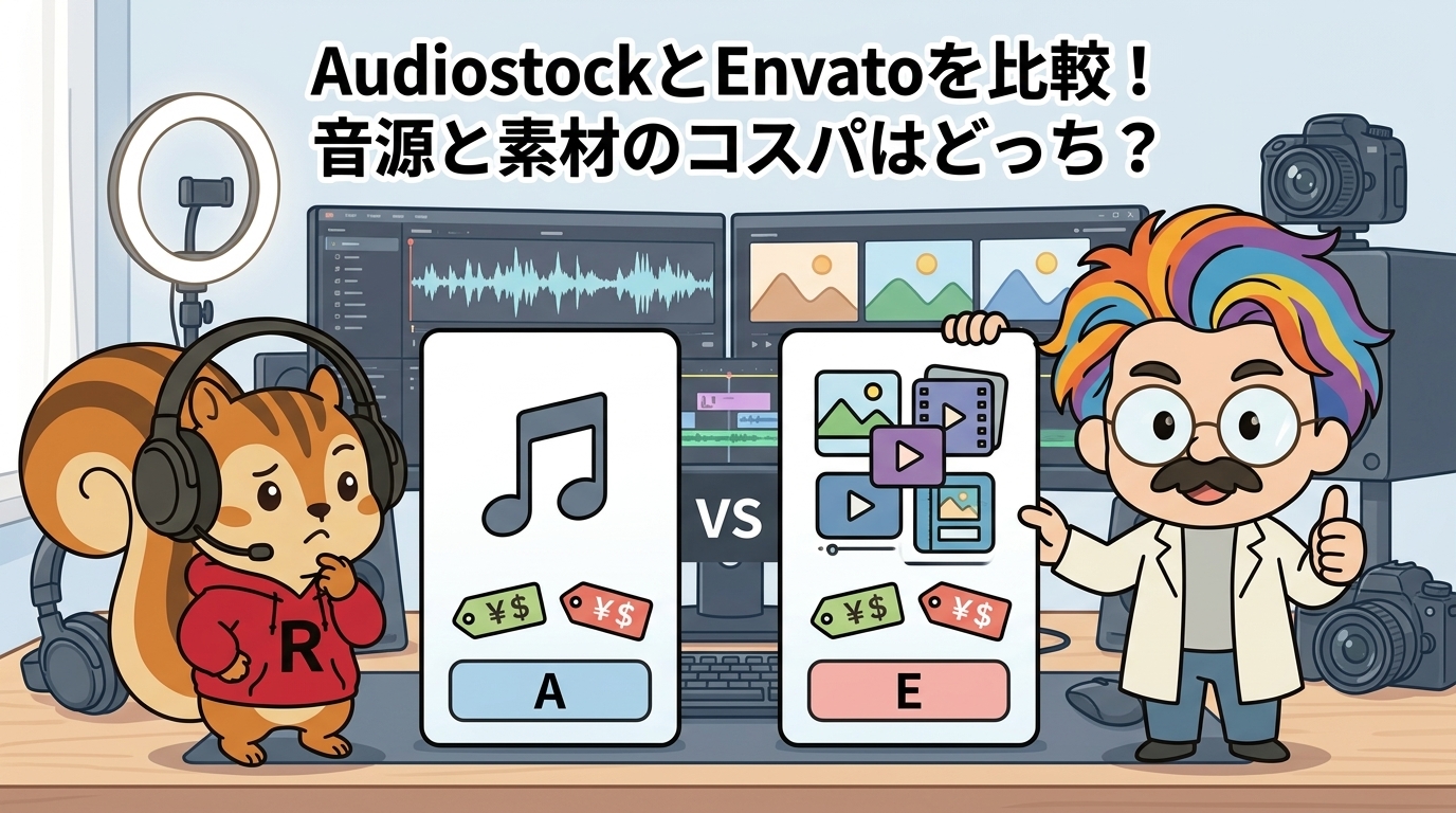 AudiostockとEnvatoを比較！音源と素材のコスパはどっち？