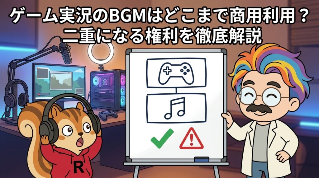 ゲーム実況のBGMはどこまで商用利用？二重になる権利を徹底解説