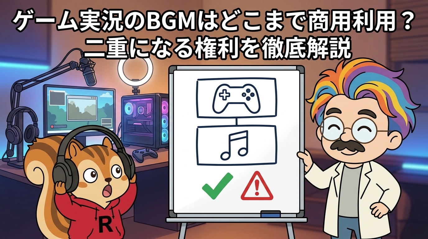 ゲーム実況のBGMはどこまで商用利用？二重になる権利を徹底解説