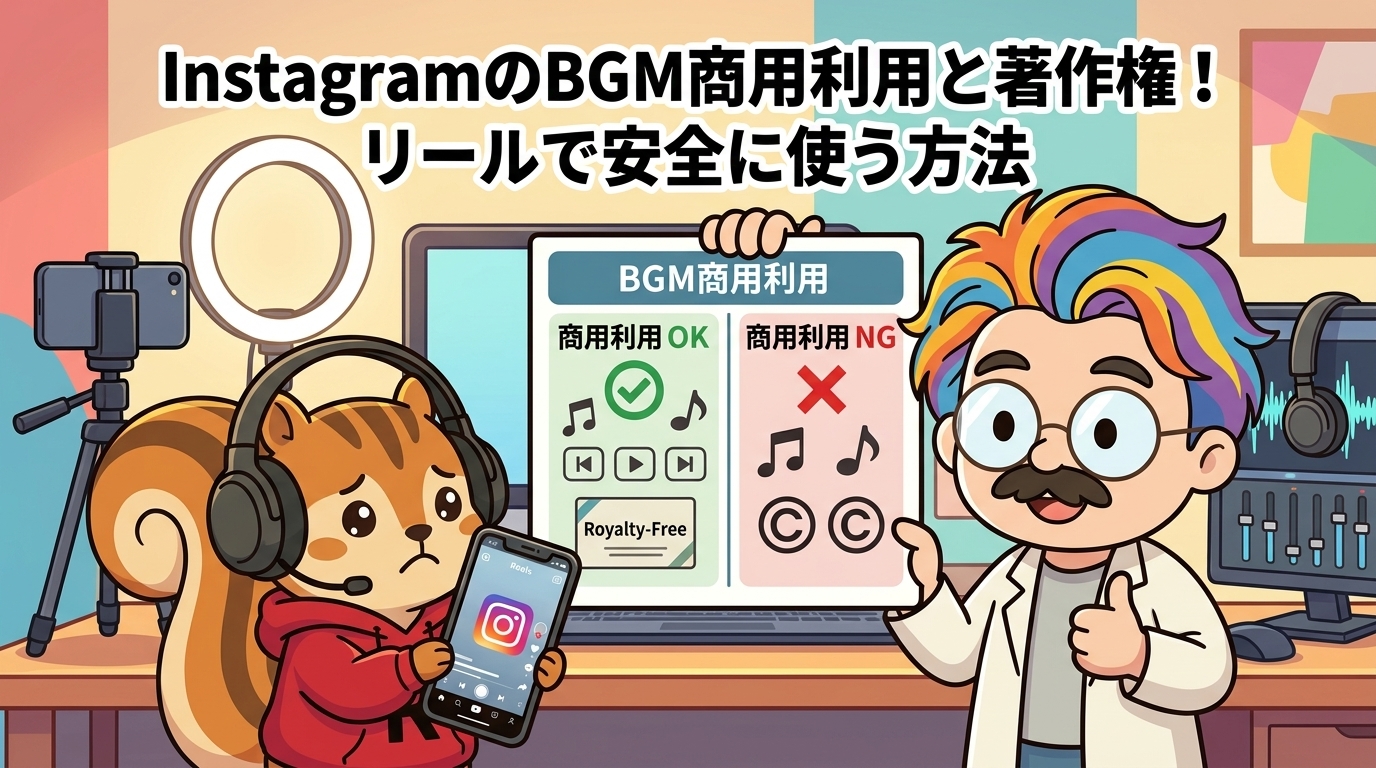InstagramのBGM商用利用と著作権！リールで安全に使う方法