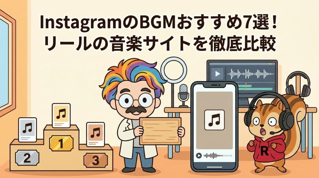 InstagramのBGMおすすめ7選！リールの音楽サイトを徹底比較