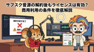 サブスク音源の解約後もライセンスは有効？商用利用の条件を徹底解説