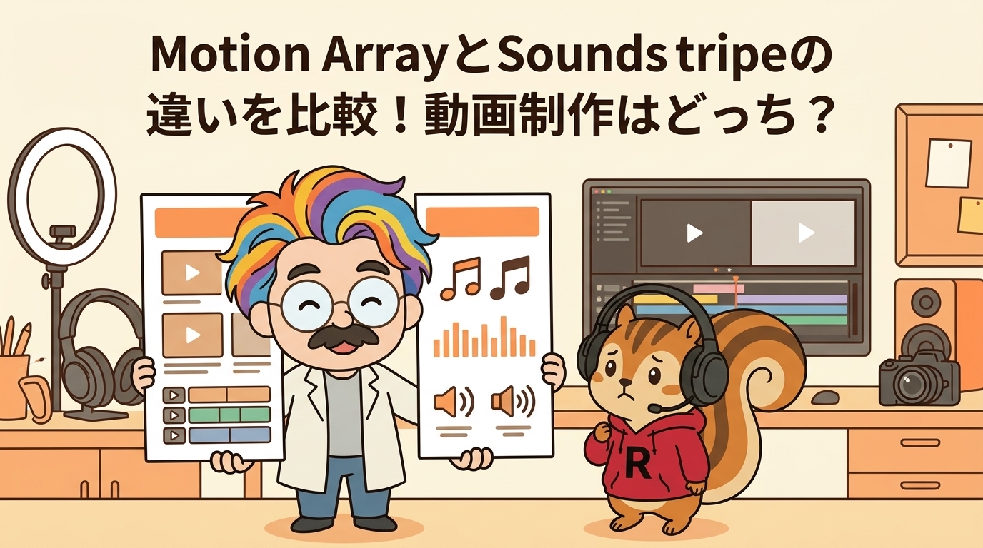 Motion ArrayとSoundstripeの違いを比較！動画制作はどっち？