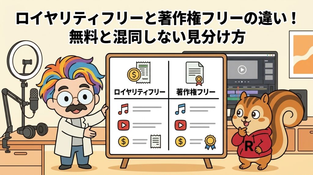 ロイヤリティフリーと著作権フリーの違い！無料と混同しない見分け方