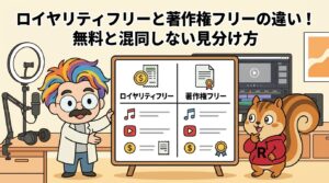 ロイヤリティフリーと著作権フリーの違い！無料と混同しない見分け方