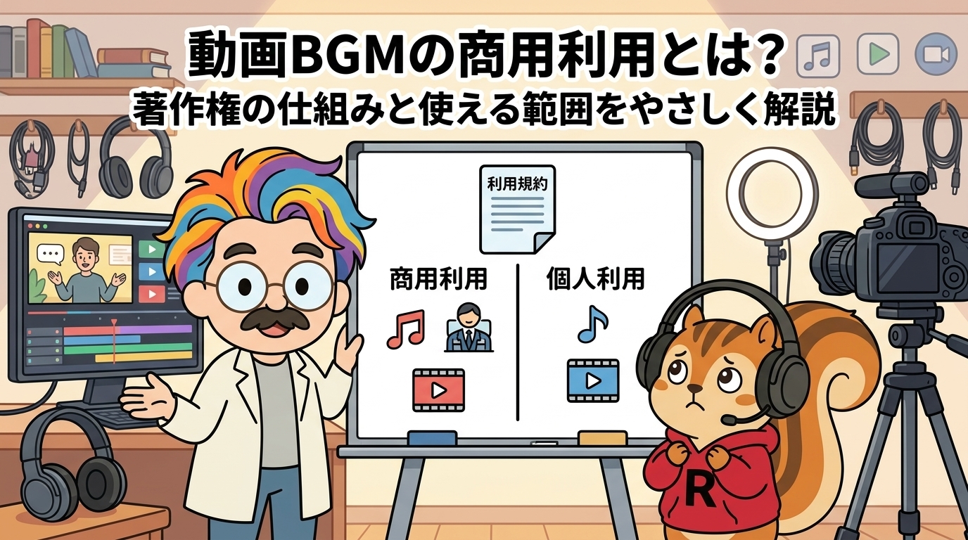 動画BGMの商用利用とは？著作権の仕組みと使える範囲をやさしく解説