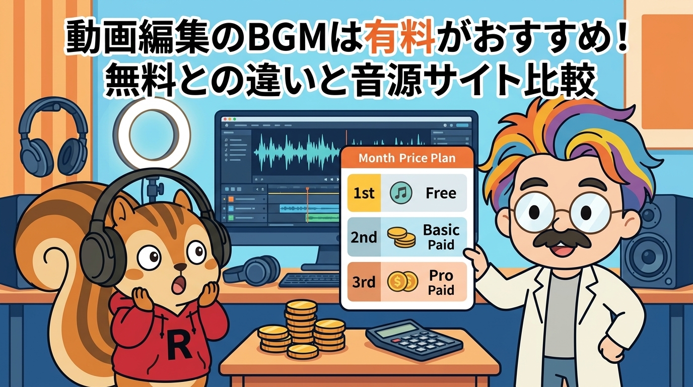 動画編集のBGMは有料がおすすめ！無料との違いと音源サイト比較
