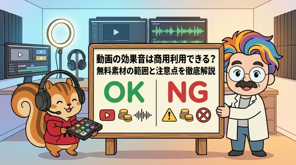 動画の効果音は商用利用できる？無料素材の範囲と注意点を徹底解説