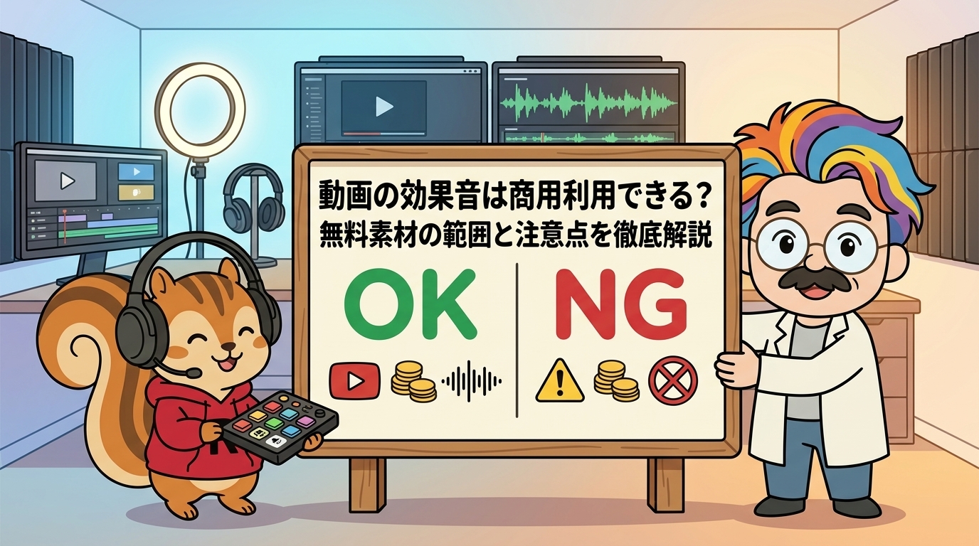 動画の効果音は商用利用できる？無料素材の範囲と注意点を徹底解説