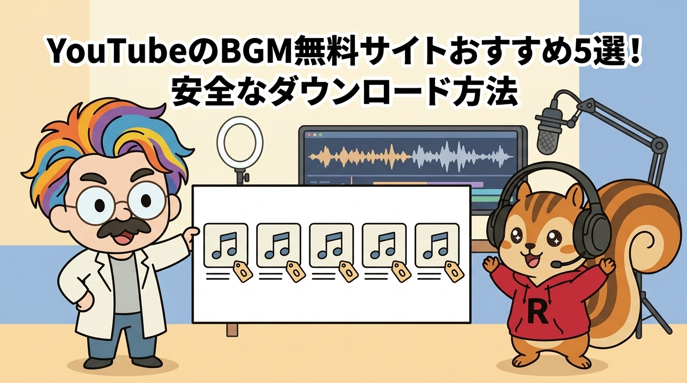 YouTubeのBGM無料サイトおすすめ5選！安全なダウンロード方法