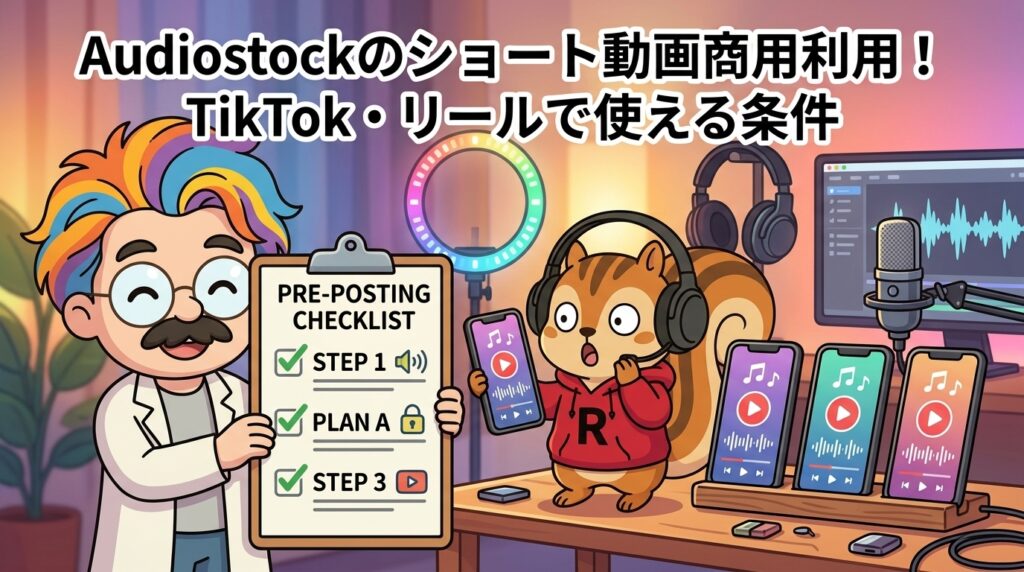 Audiostockのショート動画商用利用│TikTok・リールで使える条件