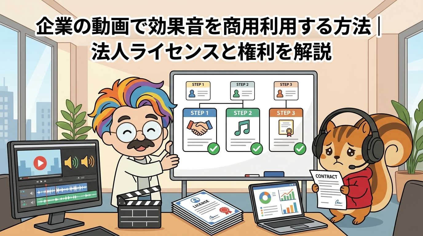 企業の動画で効果音を商用利用する方法｜法人ライセンスと権利を解説