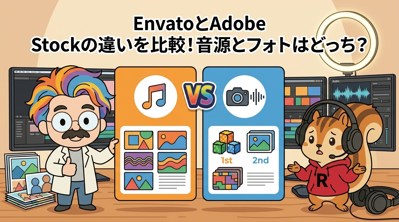 EnvatoとAdobe Stockの違いを比較！音源とフォトはどっち？