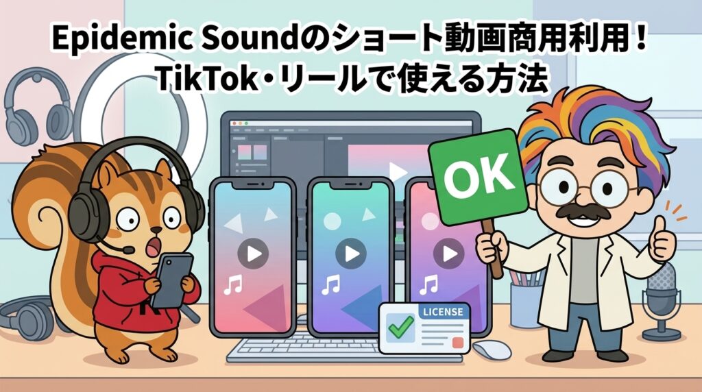 Epidemic Soundのショート動画商用利用│TikTok・リールで使える方法