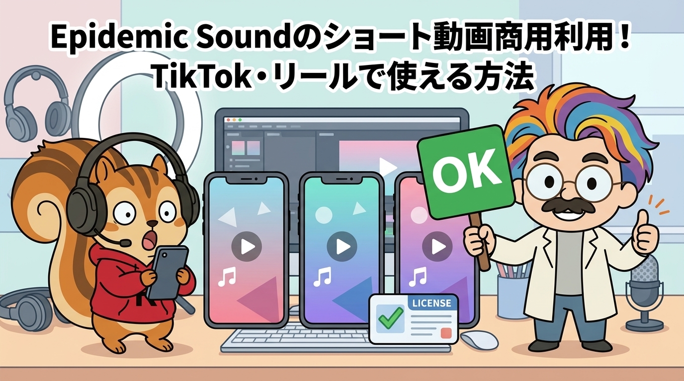 Epidemic Soundのショート動画商用利用│TikTok・リールで使える方法