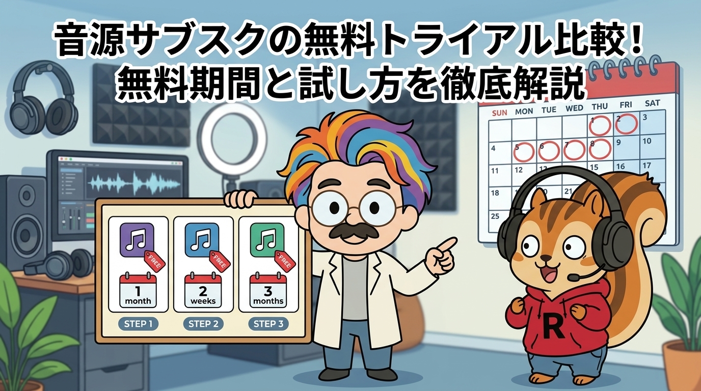 音源サブスクの無料トライアル比較！無料期間と試し方を徹底解説
